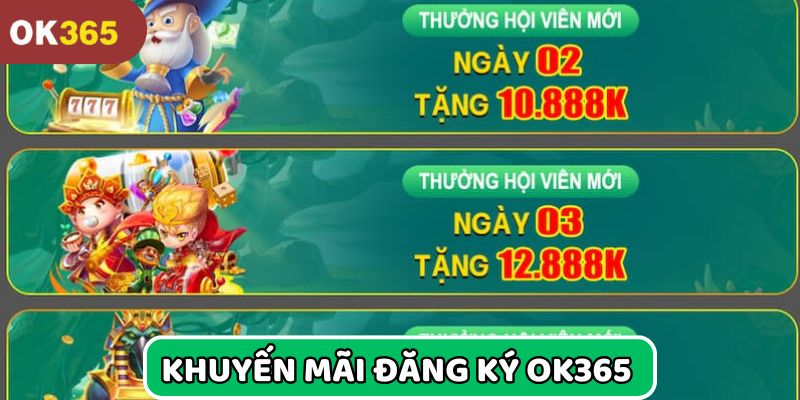 Khuyến mãi nạp đầu cho thành viên mới OK365